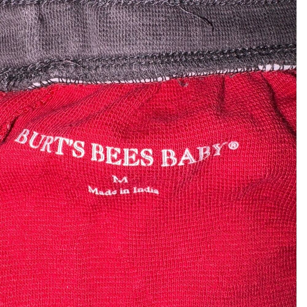 Burts Bees Baby 2 Piece Red Pajamas Organic Cotton Medium Christmas Trees - Picture 10 of 12